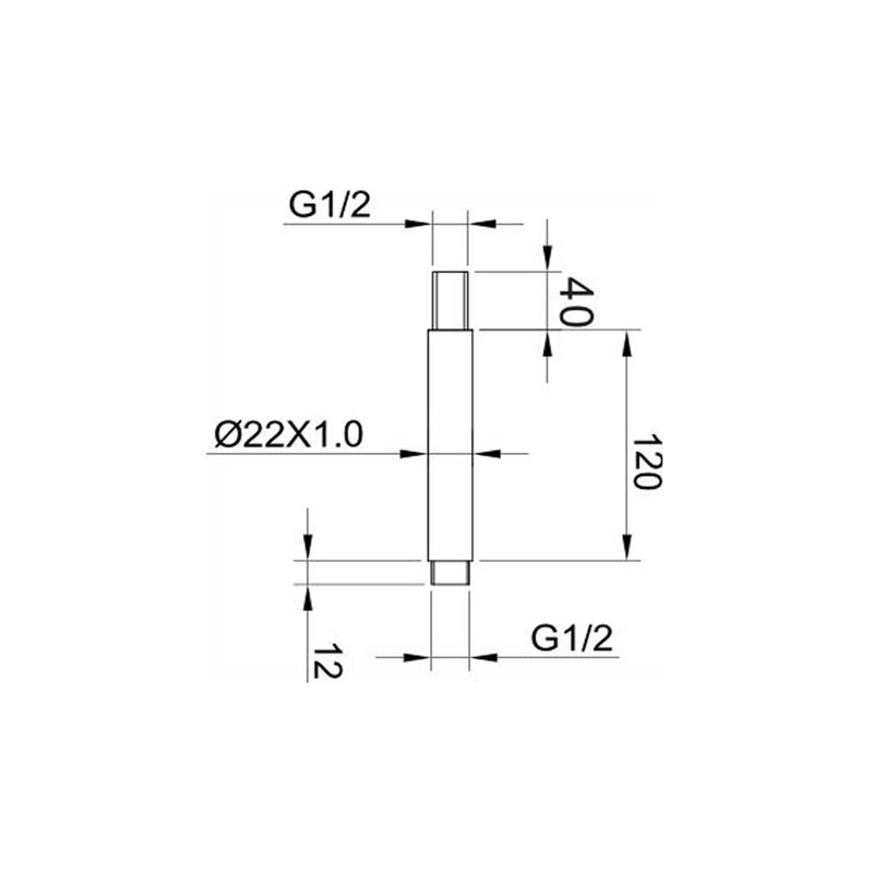 Synergy 12cm Ceiling Shower Arm Lime Kitchen & Bathroom